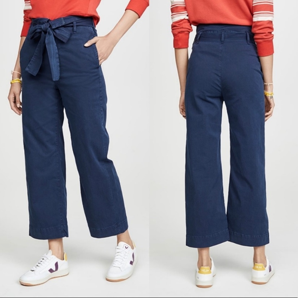 MOTHER The Paperbag Greaser Ankle Pants in Navy Wash Size 28